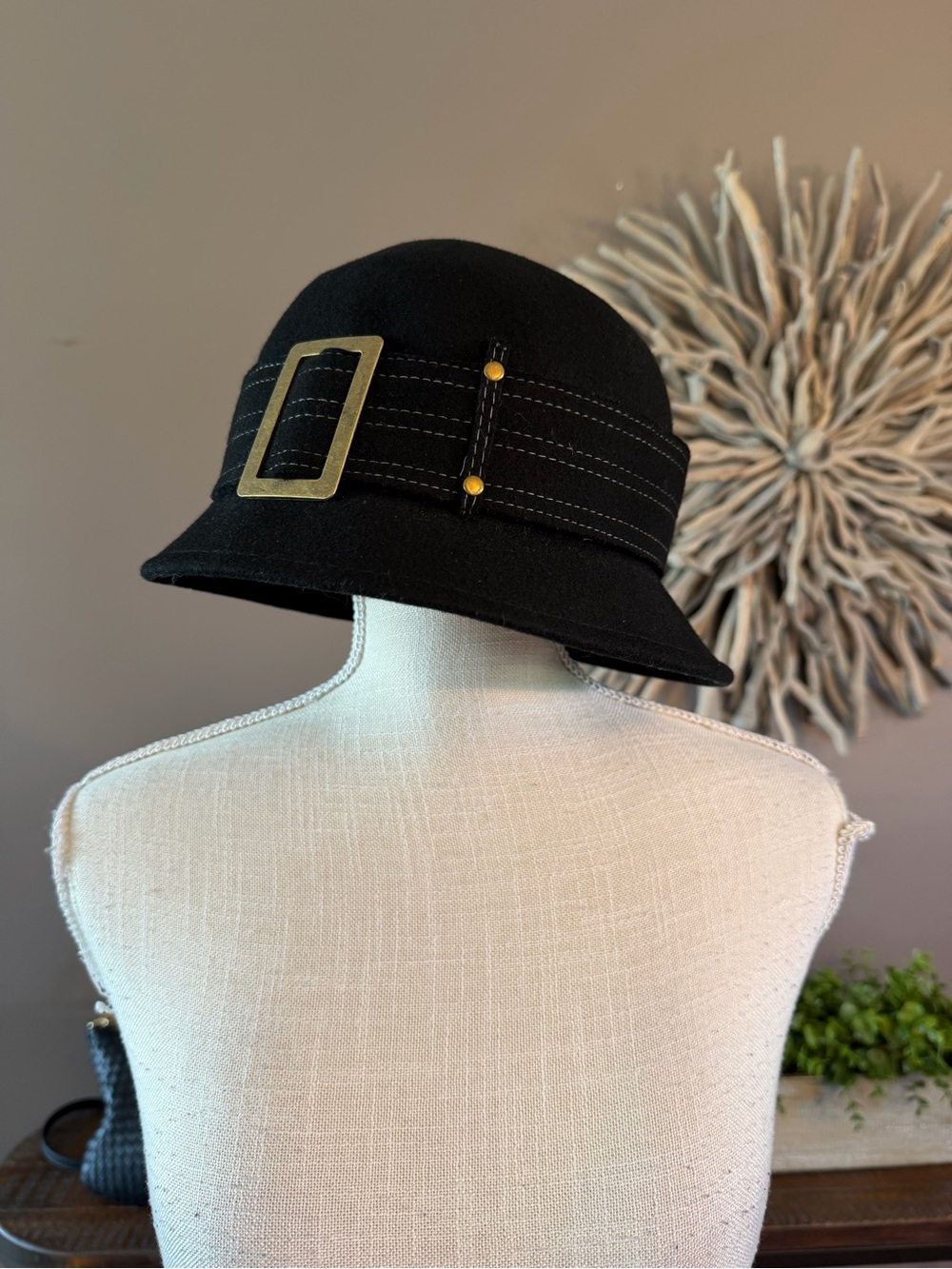 Vintage Scala Wool Hat in Black